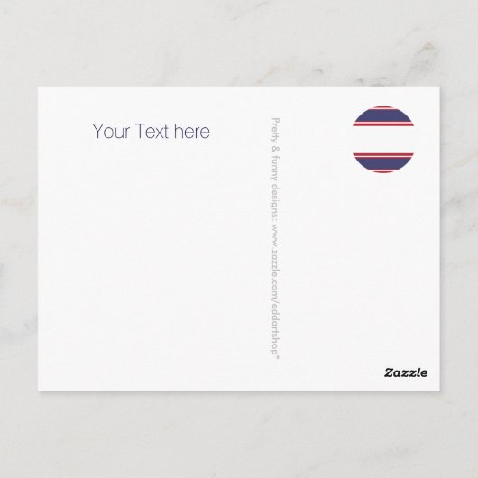 Aangepaste jouw tekst, teken, afbeelding en achter briefkaart (Achterkant)