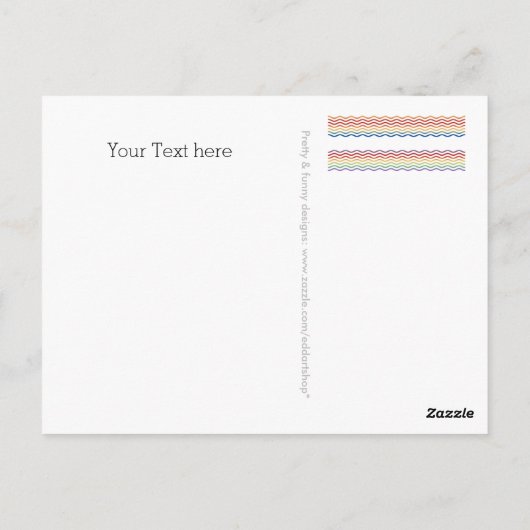 Aangepaste jouw tekst, teken, afbeelding en achter briefkaart (Achterkant)