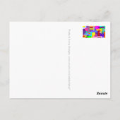 Aangepaste jouw tekst, teken, afbeelding en achter briefkaart (Achterkant)