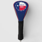 Aangepaste Jouw tekst Texas State Flag op een Golfheadcover (Voorkant)