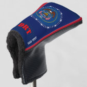 Aangepaste Jouw tekst-Utah-vlag op een Golfheadcover (3/4 voorkant)