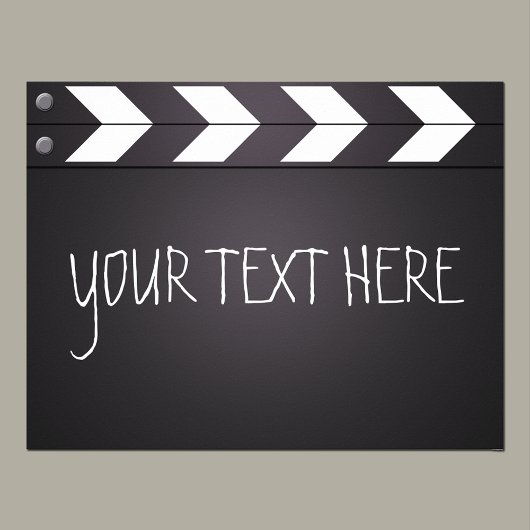 Aangepaste Jouw tekst voor filmregisseur Clapboard Poster