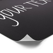 Aangepaste Jouw tekst voor filmregisseur Clapboard Poster (Hoek)