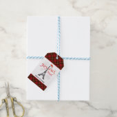 Aangepaste Joyeux Noel Cadeaulabel (Met Touw)