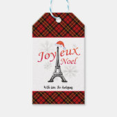 Aangepaste Joyeux Noel Cadeaulabel (Voorkant)