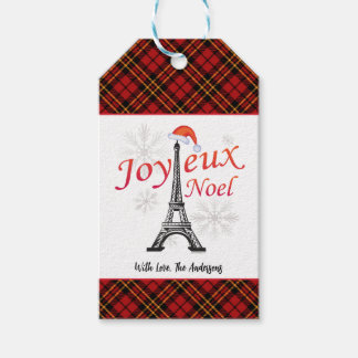 Aangepaste Joyeux Noel Cadeaulabel