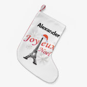 Aangepaste Joyeux Noel Kleine Kerstsok (Voorkant (Hangend))