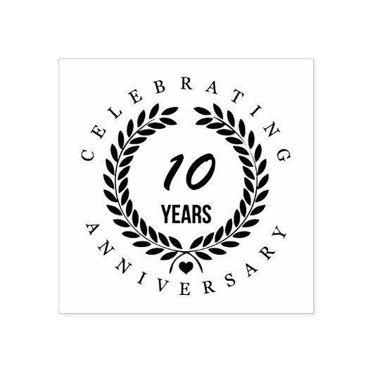 Aangepaste Jubilea bladkrans Rubberstempel (Afrduk)