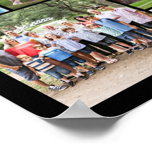 Aangepaste jubileum 64 foto collage gepersonalisee poster (Hoek)