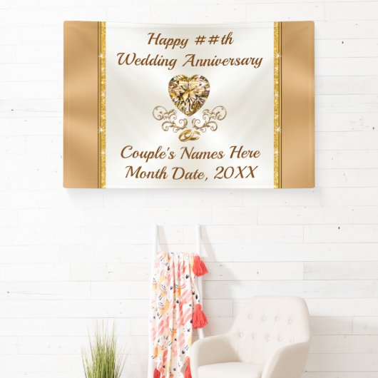 Aangepaste Jubileum banners, elk jaar Spandoek (Insitu)