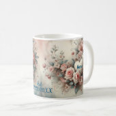 Aangepaste Jubileum Bloemenkrans Koffiemok (Voorkant rechts)