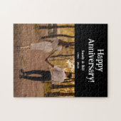 Aangepaste jubileum foto creëer uw eigen legpuzzel (Horizontaal)