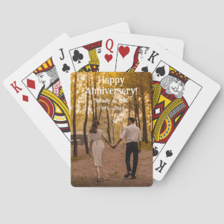 Aangepaste jubileum foto creëer uw eigen pokerkaarten