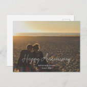 Aangepaste Jubileum Foto Gepersonaliseerde tekst m Feestdagenkaart (Voorkant / Achterkant)