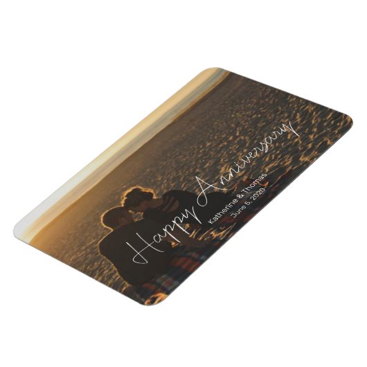 Aangepaste Jubileum Foto Gepersonaliseerde tekst m Magneet (Linkerzijde)