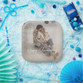 Aangepaste Jubileum Foto Gepersonaliseerde tekst m Papieren Bordje (Feest)