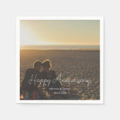 Aangepaste Jubileum Foto Gepersonaliseerde tekst m Servet (Voorkant)