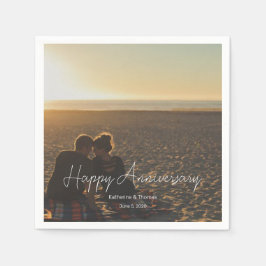 Aangepaste Jubileum Foto Gepersonaliseerde tekst m Servet