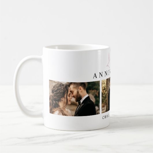 Aangepaste Jubileum Fotocollage Koffiemok (Links)