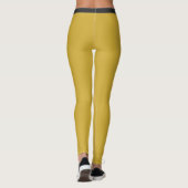 Aangepaste jubileum gouden jet zwart monogram leuk leggings (Achterkant)