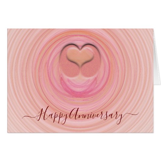 Aangepaste jubileum roze abstract 3D hart (Voorkant Horizontaal)