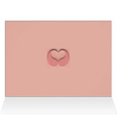 Aangepaste jubileum roze abstract 3D hart (Binnen Horizontaal (Boven))