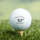Aangepaste jubileum stijlvol en chic zwart lettert golfballen (Insitu Shirt)