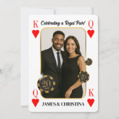 Aangepaste Jubileum Uitnodigen, Poker Casino Party Kaart (Voorkant)