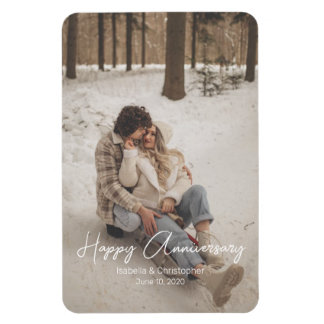 Aangepaste jubileumfoto gepersonaliseerde tekst mo magneet