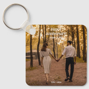 Aangepaste jubileumfoto maak je eigen sleutelhanger