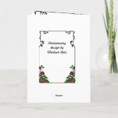 Aangepaste jubileumkaart - zonnebloem kaart (Achterkant)