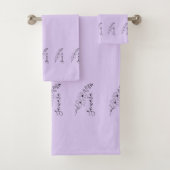 Aangepaste juli Delphinium Geboortebloem Gift voor Bad Handdoek (Insitu)