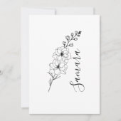 Aangepaste juli Delphinium Geboortebloem Gift voor Kaart (Voorkant)