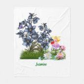 Aangepaste Juli Geboorte Bloemen & Stone Fleece De (Voorkant)