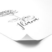 Aangepaste Juli Water Lily Geboorte Bloem Gift voo Foto Afdruk (Hoek)