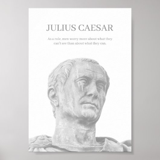 Aangepaste Julius Caesar inspirerend quote Poster (Voorkant)