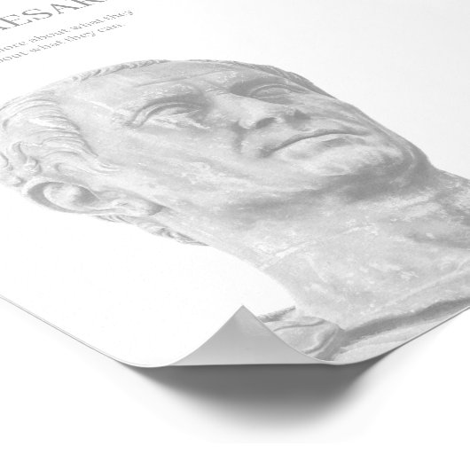 Aangepaste Julius Caesar inspirerend quote Poster (Hoek)