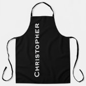 Aangepaste jumbo Bold-naam Kies Kleur of zwart Schort (Voorkant)
