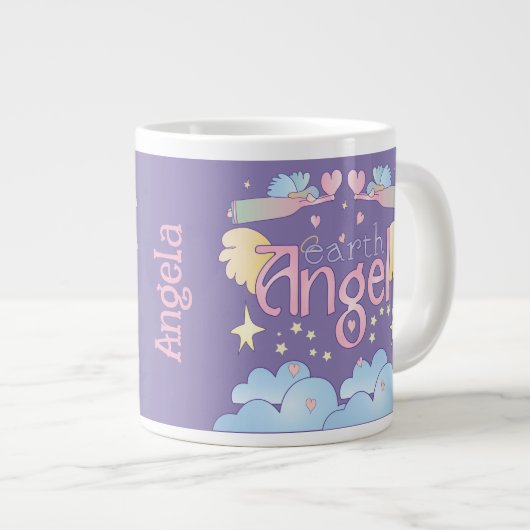 Aangepaste Jumbo Earth Angel Mok – Pastel Heaven (Voorkant rechts)