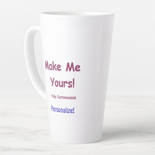 Aangepaste Jumbo Latte Mok om 17 oz aan te passen (Linkerhoek)