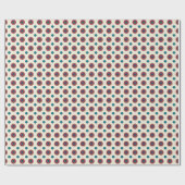 Aangepaste Jumbo Rood Blauw Polka Dots op Witte Gi Cadeaupapier (Vlak)