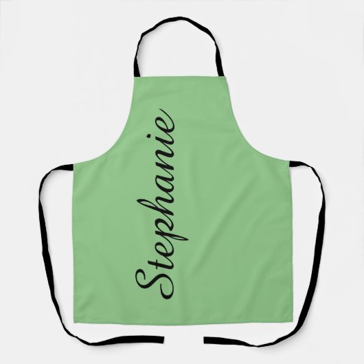 Aangepaste Jumbo Script-naam Kies uw kleur Schort (Voorkant)