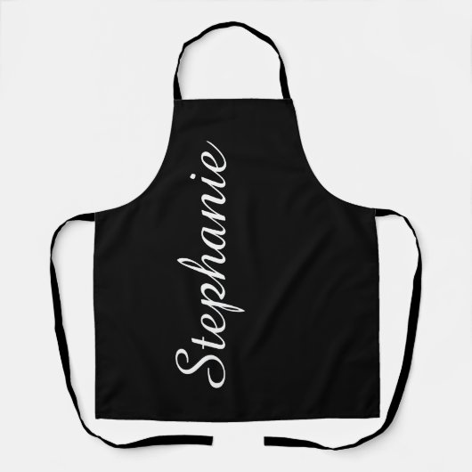 Aangepaste Jumbo Script-naam Kies uw kleur Schort (Voorkant)
