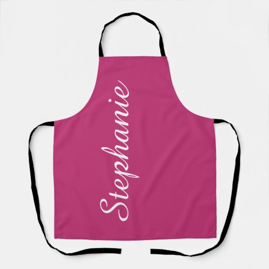 Aangepaste Jumbo Script-naam Kies uw kleur Schort (Voorkant)
