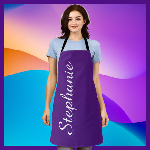Aangepaste Jumbo Script-naam Kies uw kleur Schort