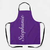 Aangepaste Jumbo Script-naam Kies uw kleur Schort (Voorkant)