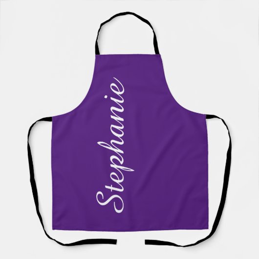 Aangepaste Jumbo Script-naam Kies uw kleur Schort (Voorkant)