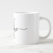 Aangepaste Jumbo voor modern script monogram Grote Koffiekop (Rechts)