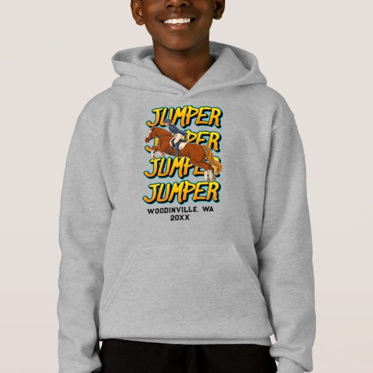 Aangepaste Jumper Horse Event of Locatie Datum Naa (Voorkant)