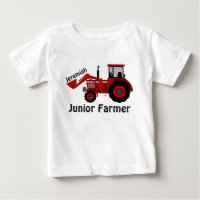 Aangepaste "Junior Farmer" en rode tractor